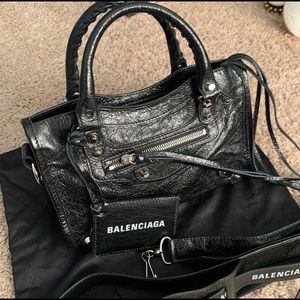 Balenciaga Classic mini logo strap city bag